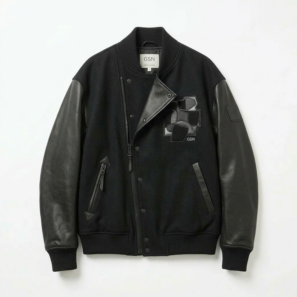 ASYMMETRY VARSITY JACKET